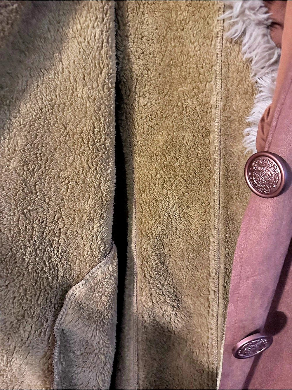MSdoset Faux Fur Trim Long Coat in Brown - Picture 5 of 6